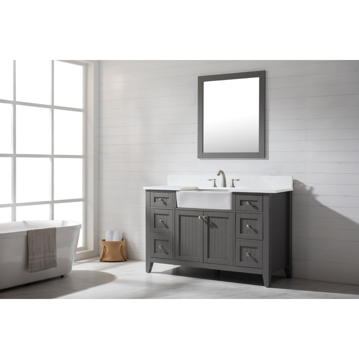 Longshore Tides Burbank 54'' Freestanding Single Bathroom Vanity with